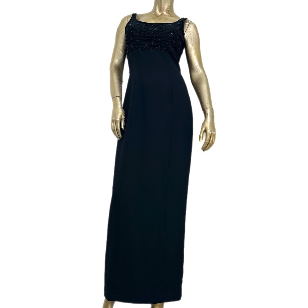 VINTAGE RIMINI BY SHAW EMBELLISHED SLEEVELESS EVENING DRESS SIZE 6, poly/nylon